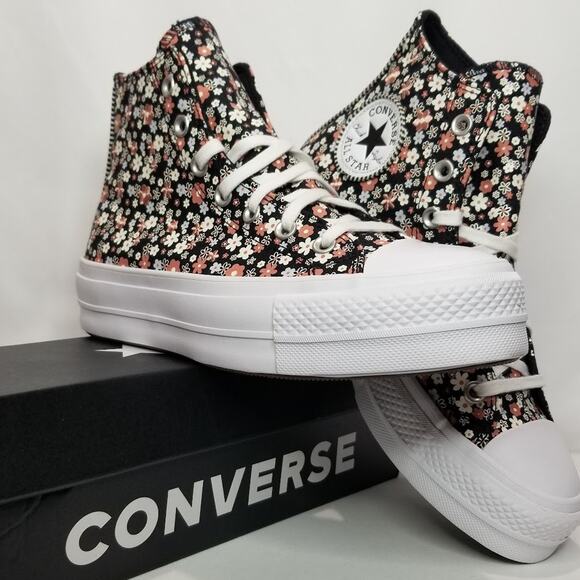 Converse Women's CTAS Platform Petite Petals Hi Tops Size 8.5 A14264C - Picture 1 of 8